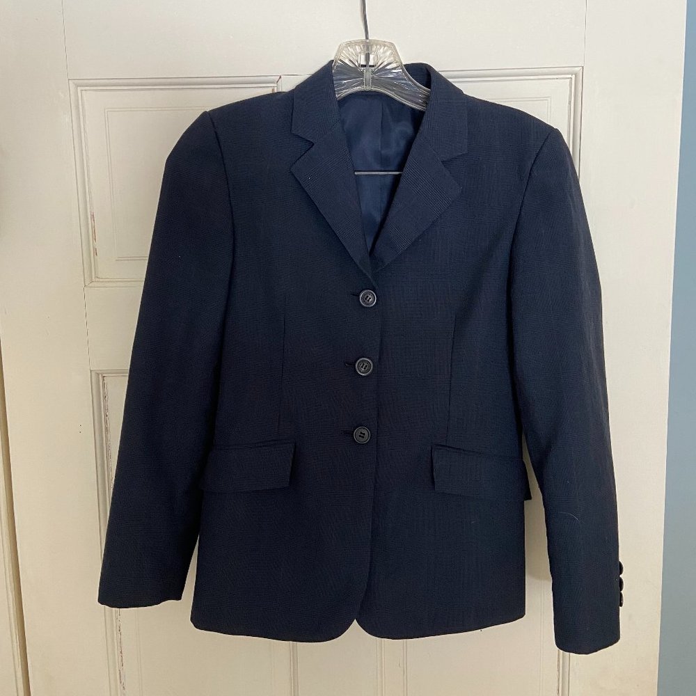 RJ Classics Essential Girls 14 Navy Plaid Show Coat